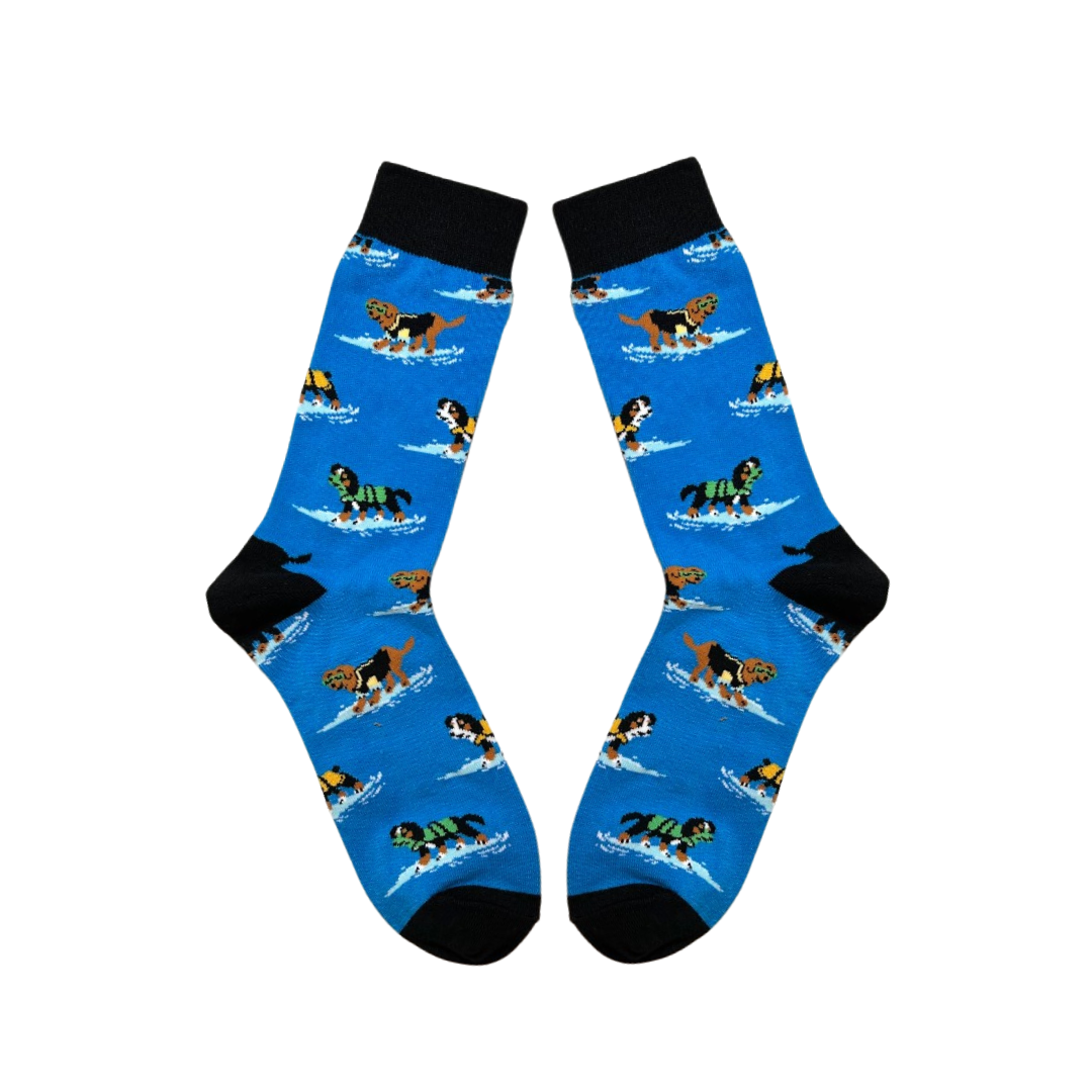 Surfer Dog Socks