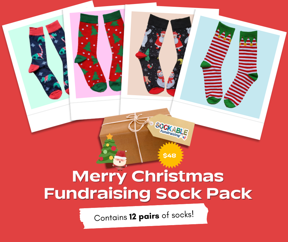 Merry Christmas Fundraising Sock Pack