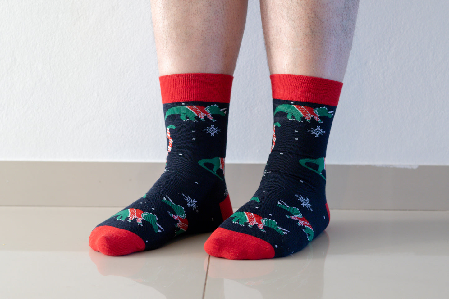 Christmas Dinosaur Socks