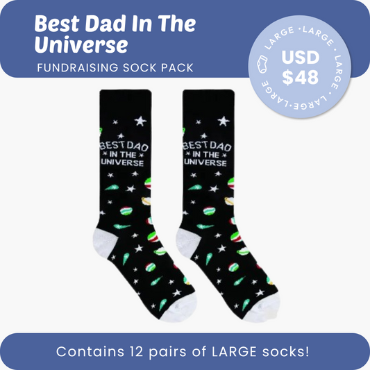 Best Dad in the Universe Fundraising Sock Pack