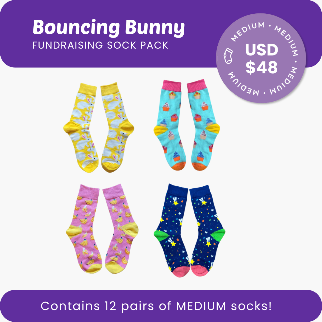 Bouncing Bunny Fundraising Sock Pack