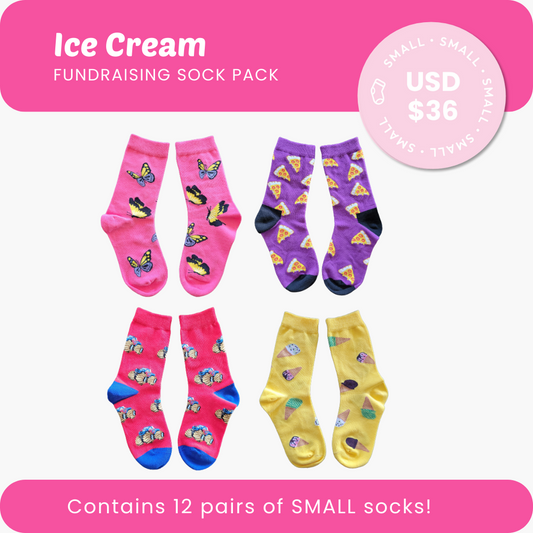Ice cream fundraising sock pack