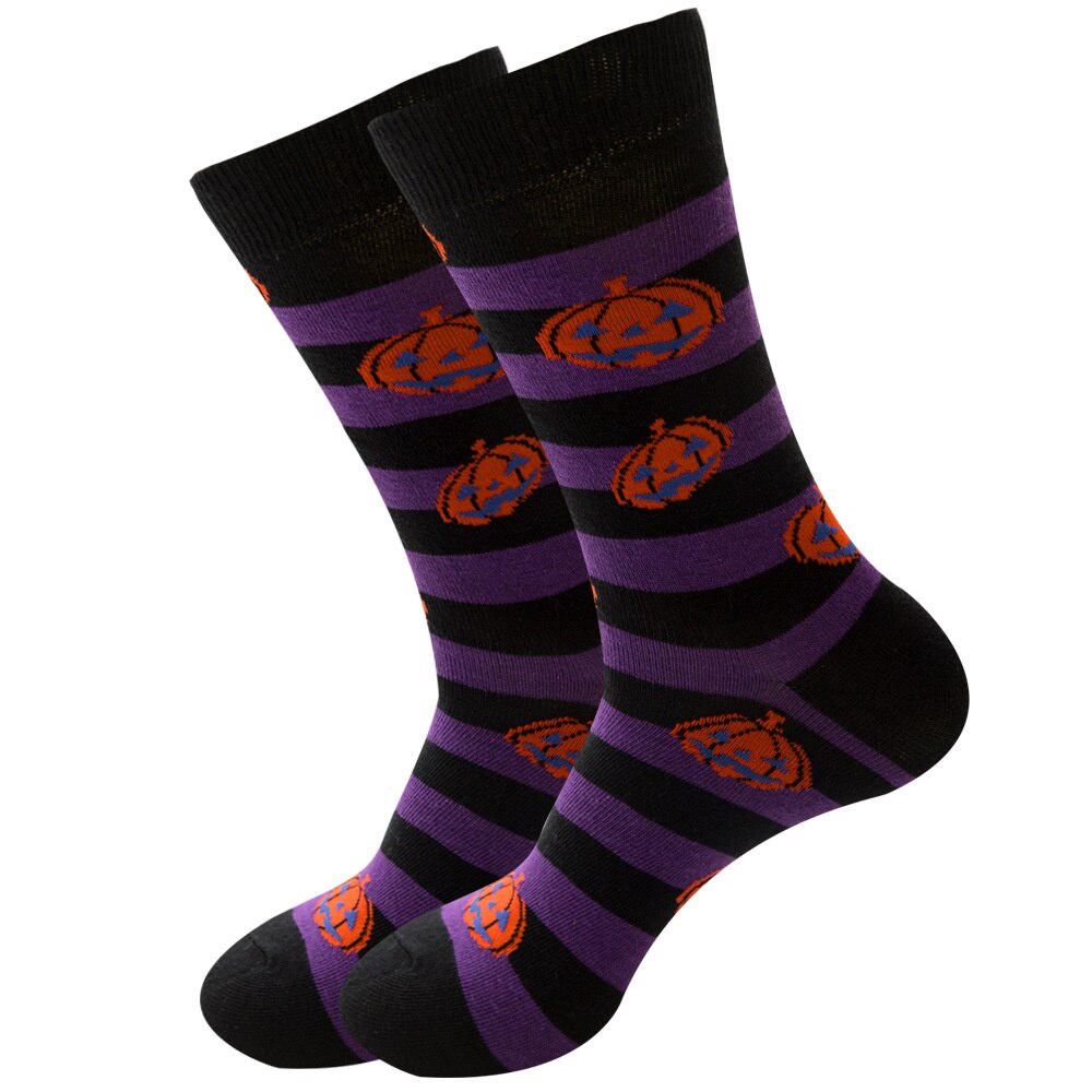 Jack O Lantern Stripe Socks