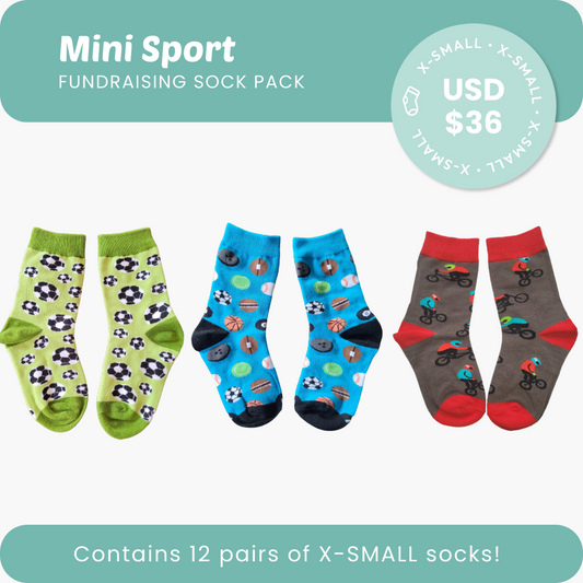 Mini Sport Fundraising Sock Pack