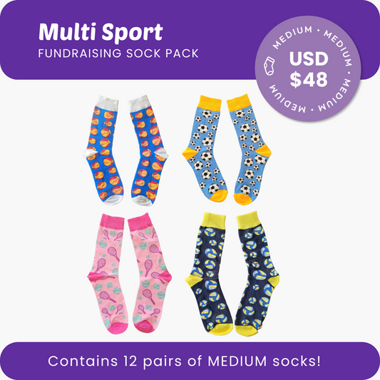 Multi Sport Fundraising Sock Pack