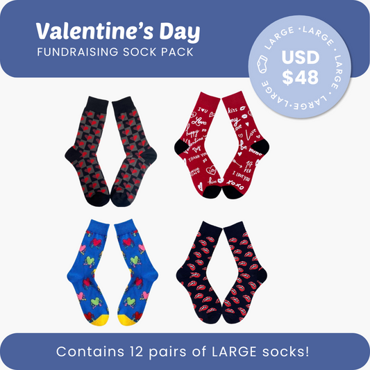 Valentine's Day Fundraising Sock Pack