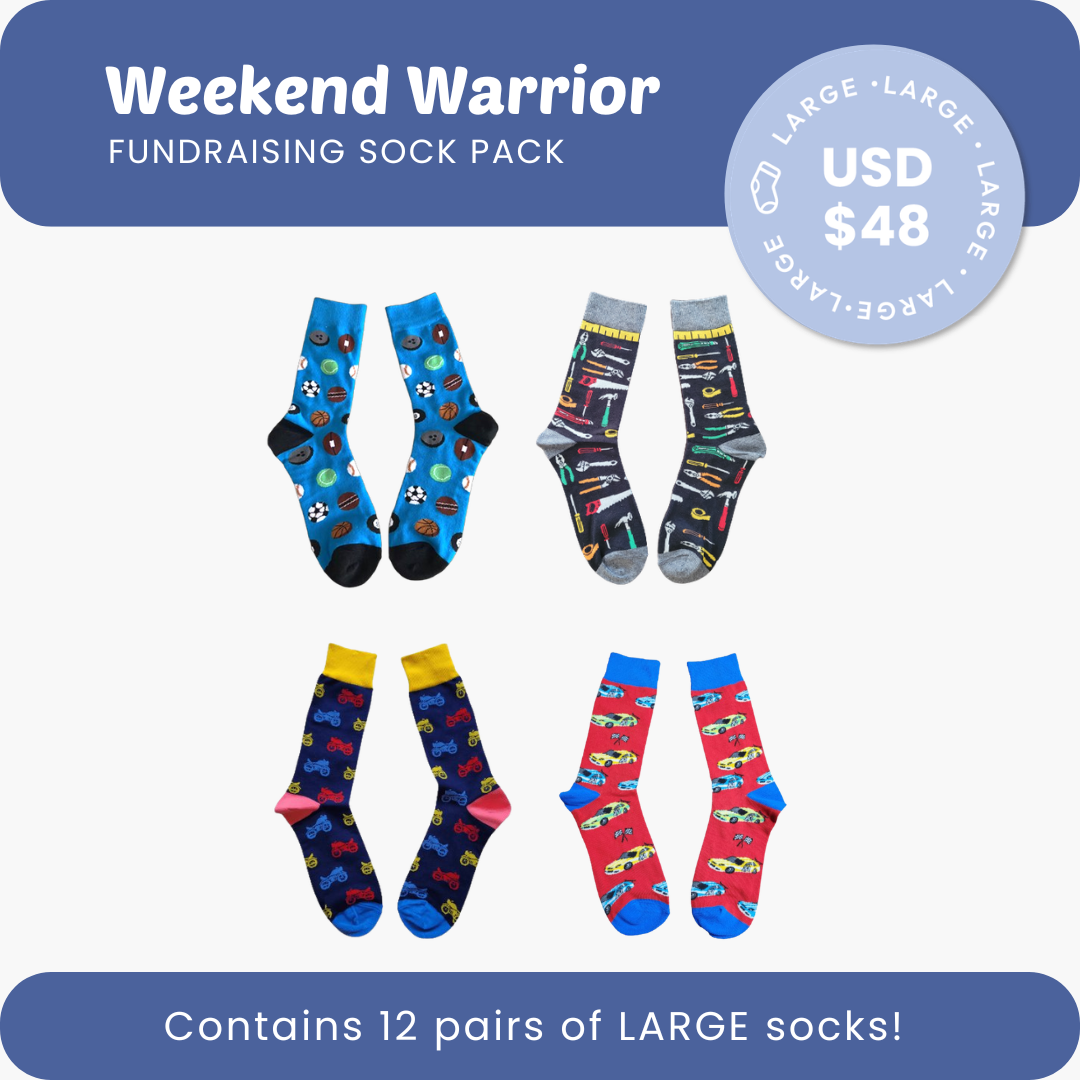 Weekend Warrior Fundraising Sock Pack
