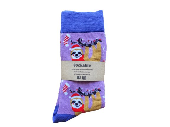 Christmas Sloth Socks