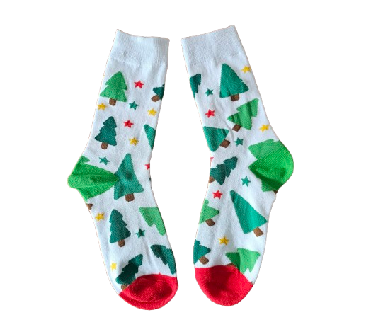 White Christmas Socks