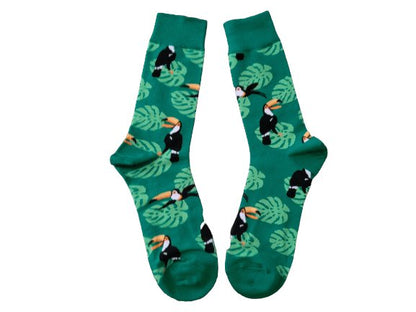 Green toucan socks
